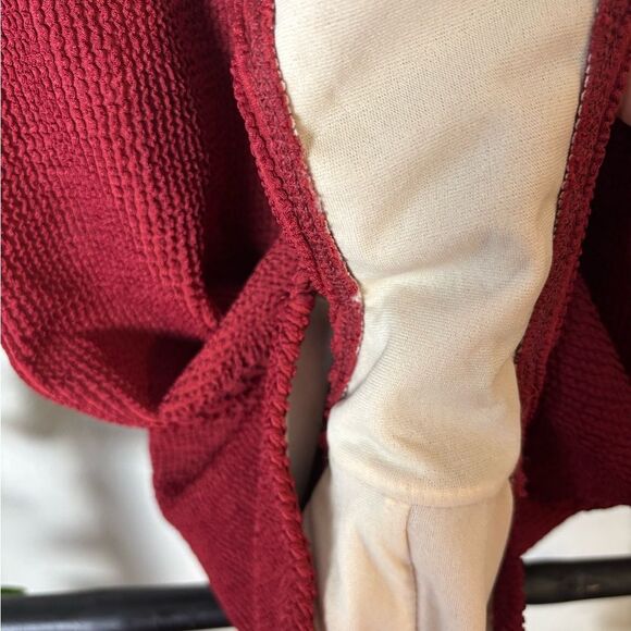 Kona Sol red textured ribbed one piece swim suit size L NWT Medium Coverage - Picture 4 of 8